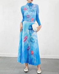 Elegant Pleated Skirt Co-Ord
