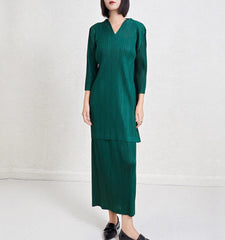 Truly Plissé Plissé Long Top & Skirt