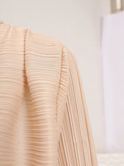 Truly Pleated Stretchy Long Coat