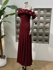 Luxury Braided Off-Shoulder Dress