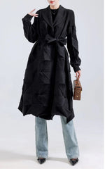 Luxury 3D Plissé Trench Coat