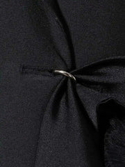 Asymmetric Tulle Full-Length Blazer