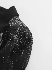 Luxe Crystal Embellished Blazer