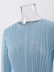 Elegant Ombre Plissé Dress