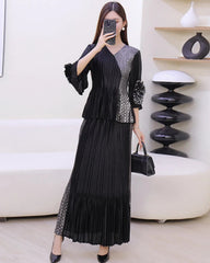 2-Piece Pleated Skirt Set