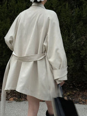Luxury Draped Open-Front Coat