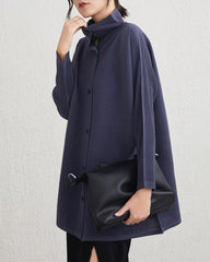 Luxury High-Collar Pleated Blouse