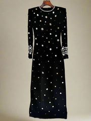 Luxury Crystal Embellished Maxi Dress