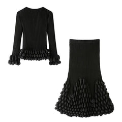 2 Piece Luxe Pleated Skirt Set
