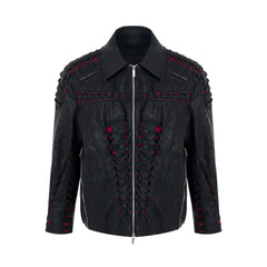 Men's Iconic Faux Leather Motorcycle Jacket