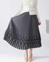 Luxury Sculptural Plisse Skirt