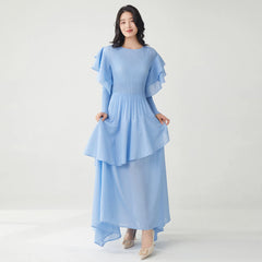 Luxury Pleats Ruffle Formal Dress
