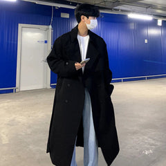 Luxe Men's Japanese Oversized Trench Coat