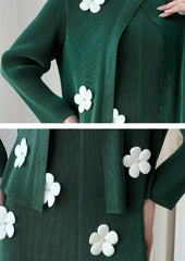 Luxury Plissé Floral Dress Set