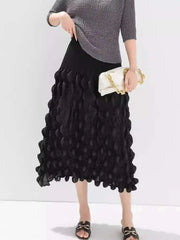 Luxury Bubble Plissé Skirt