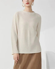 Couture Plisse Blouse Top