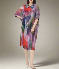 Luxury Plissé Blouse Dress