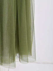 Elegant Tulle Duster Trench Coat