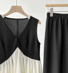 Luxury Peplum Top & Long Skirt Set