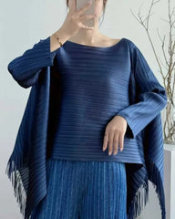 Travel Plissé Batwing Top