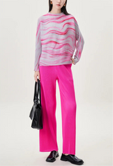 Luxury Micro-Pleated Knit Top