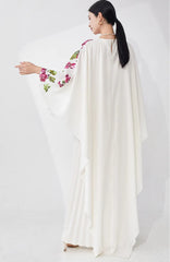 Formal Plissé Cape Dress