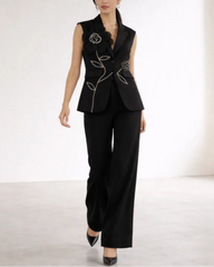 Luxury Floral Pants Suit Set