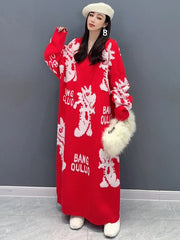 HEYFANCYSTYLE Kawaii Dragon Sweater Dress