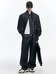 Couture Men's Oversized Vegan Leather Jacket