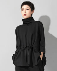 Luxury Drawstring Blouse Top