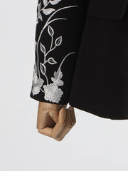 Luxury Floral Embroidered Blazer