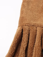 Women's Long Teddy Bear Coat with Tassels