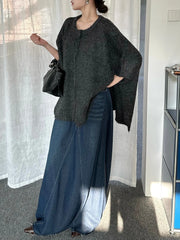 Luxury Knitted Poncho Sweater