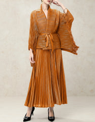 Luxury Plissé Two-Piece Set