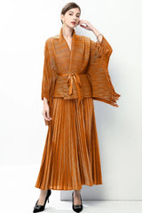 Luxury 2-Piece Pleats Skirt Set