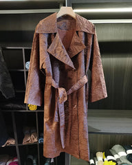 Luxury Crinkle Plissé Coat