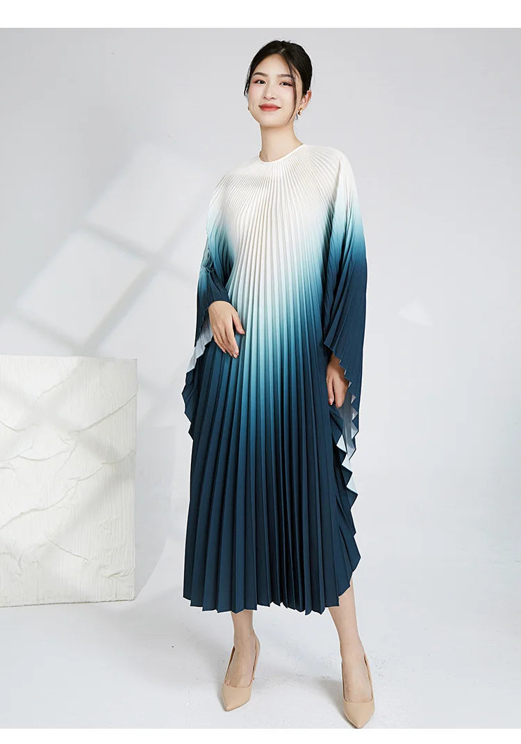 HEYFANCYSTYLE Ethereal Batwing Pleated Dress