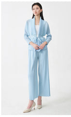 Luxury Micro-Pleat Two-Piece