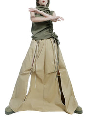 HEYFANCYSTYLE Oversized Retro Hollow Out Skirt