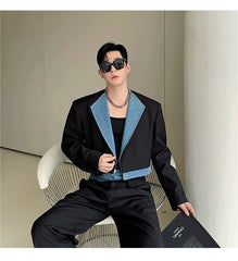 Men's 2-Piece Classic Denim Cropped Jacket & Pants Set