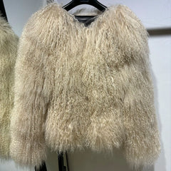 Tibet-Lamb Curly Shearling Jacket