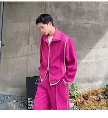 Men's Japanese Streetwear Sweatsuit 2-Piece Set