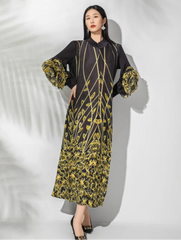 Luxury Plissé Ruffle Dress