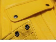 Men's Faux Leather Bomber Jacket