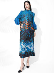 Luxury Geometric Plissé  Dress