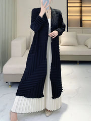Plissé Lightweight Geometric Coat