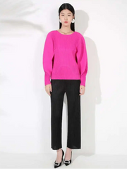 Luxury Plissé Pleats Top