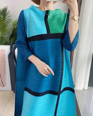 Plissé Conservative Tunic Dress