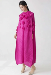 Couture Plisse 3D Floral Dress