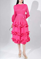 Luxury Plissé Pleated Cocktail Dress